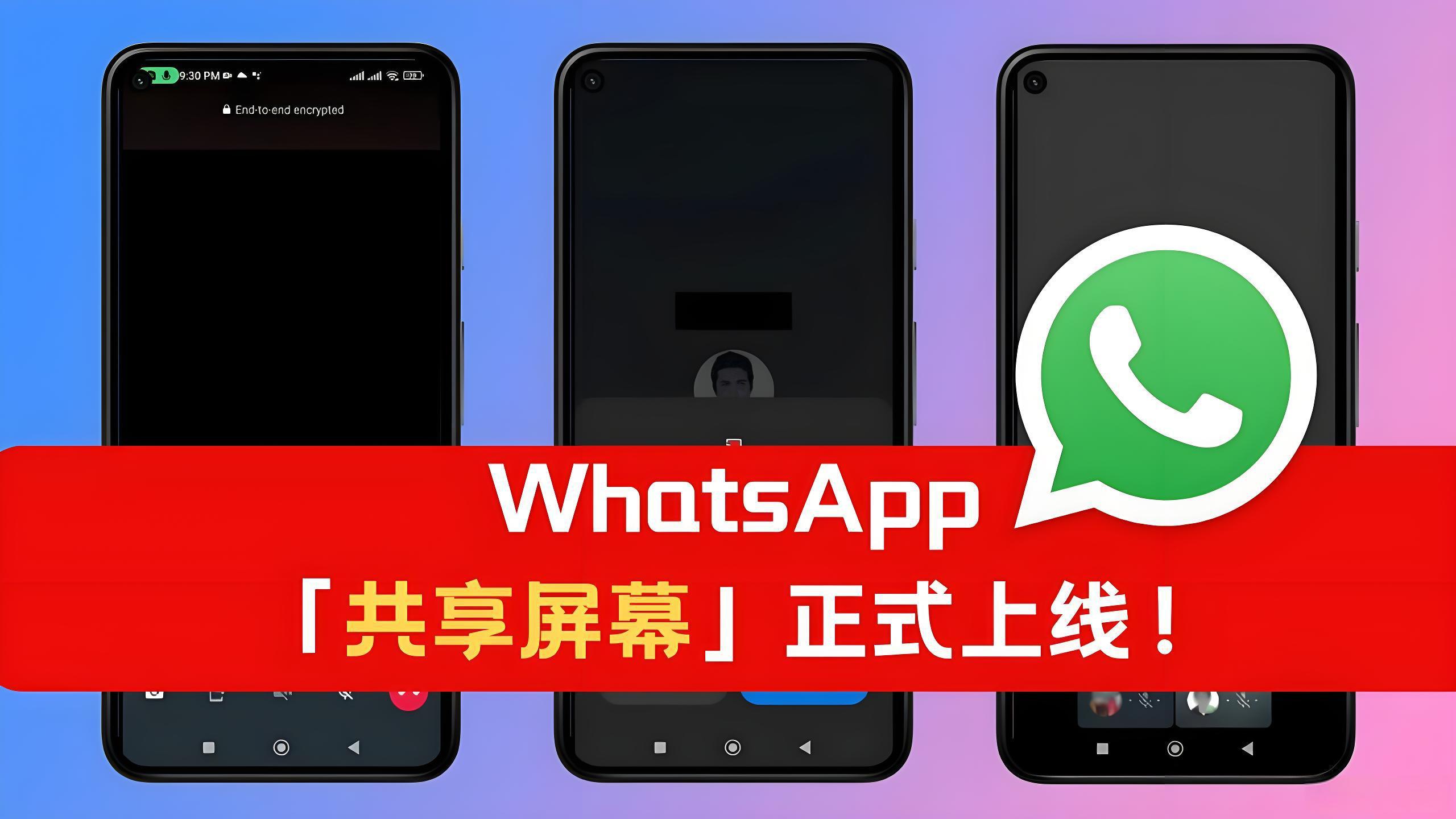 WhatsApp能否共享螢幕？